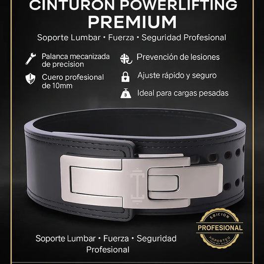 Cinturón Powerlifting con Palanca Mecanizada – Edición Premium