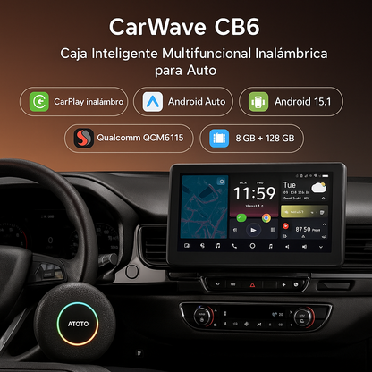 🚗 Convierte tu carro en un sistema inteligente con el ATOTO CB6 AI Box
